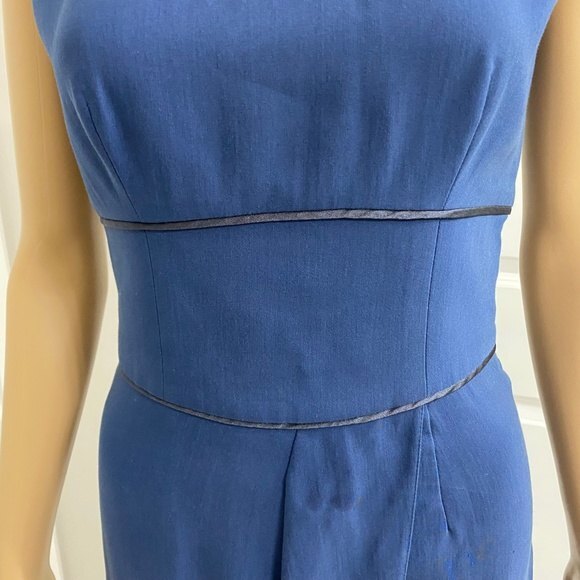 Giorgio Armani Sleeveless Midi Dress. Blue. Size 36. Business Wear, Office Wear - Picture 11 of 16